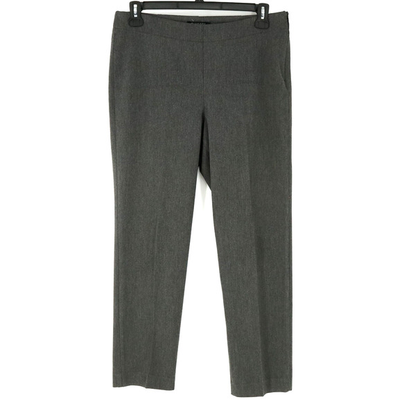 Talbots Pants - Talbots Dress Pants Petites 12P Gray Heritage Fit Straight Leg Side Zip Stretch